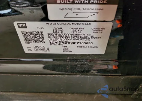 2023 Cadillac Xt6 Sport z USA, uszkodzony, nr VIN 1GYKPGRS3PZ168636